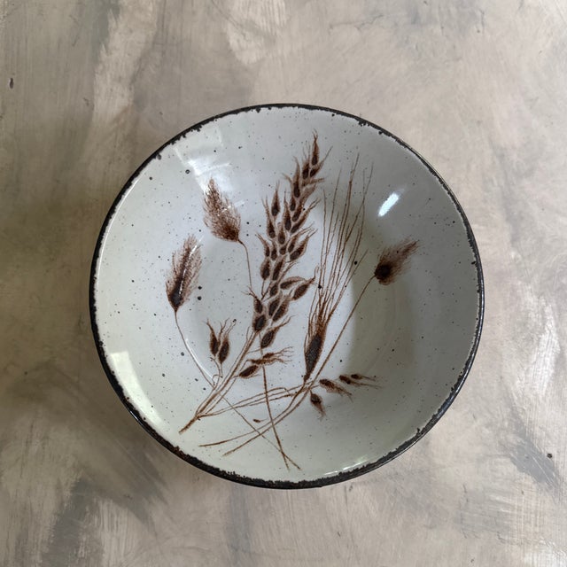 1970s Set of Five (5) Midwinter Stonehenge Wild Oats Bowls, Made in England, Wedgwood Group Stoneware For Sale - Image 10 of 12