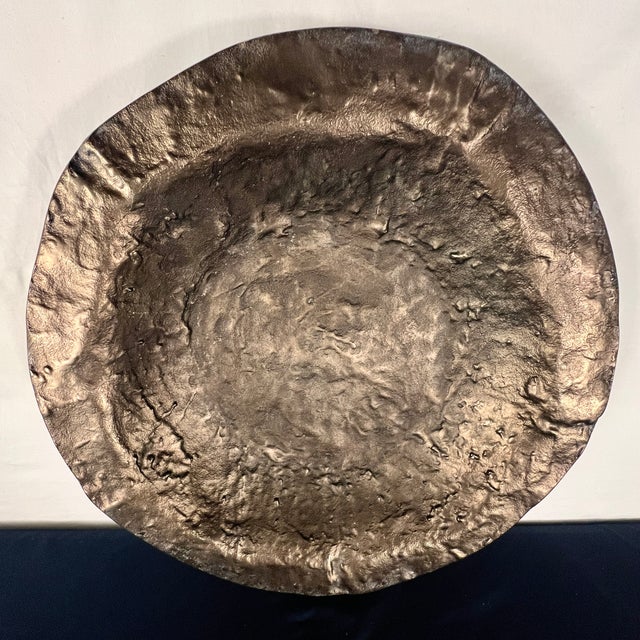 Mid-Century Modern Brutalist Cast Volcano Centerpiece Bowl For Sale In Houston - Image 6 of 11
