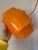 Orange Hanging Lamp from Ilka Plast, 1970s For Sale - Image 4 of 11