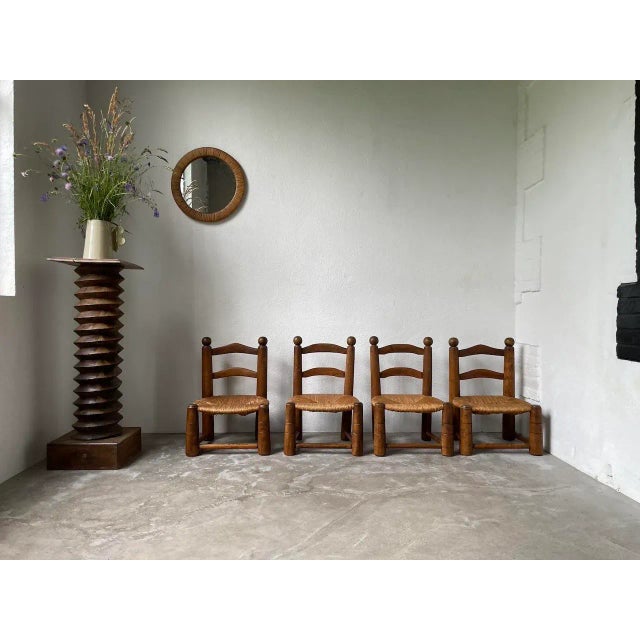 Low Fireplace Chairs in style of Charles Dudouyt, 1940s, Set of 4 For Sale - Image 13 of 13