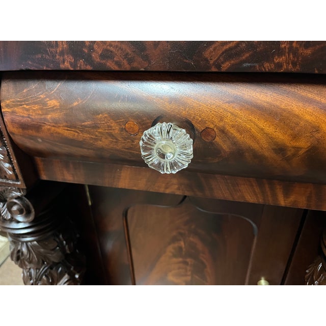 1830s Antique American Empire Mahogany Sideboard Buffet For Sale - Image 11 of 12