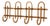 Italian Bamboo and Rattan Coat Rack, 1950s For Sale