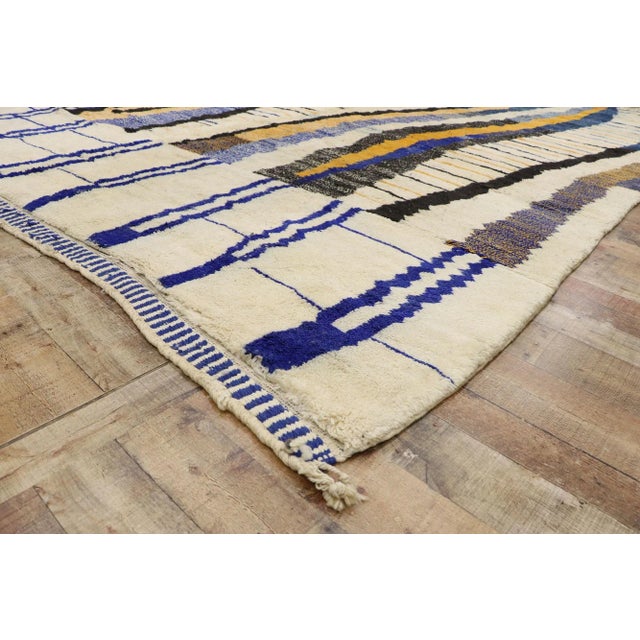 Beni Mrirt Moroccan Rug Inspired by Victor Vasarely - 10'05 X 12'10 For Sale In Dallas - Image 6 of 9