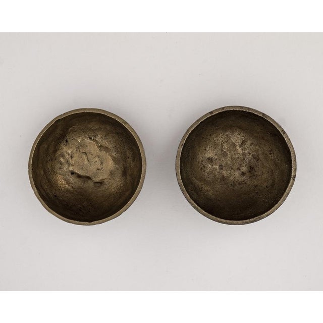 Brutalist Brass Bowls with Gilded Interior, 1960s, Set of 2 For Sale - Image 12 of 18
