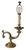 Stiffel Mid 20th Century Classical Revival Brass Desk Lamp With Original Pleated Shade For Sale - Image 4 of 15