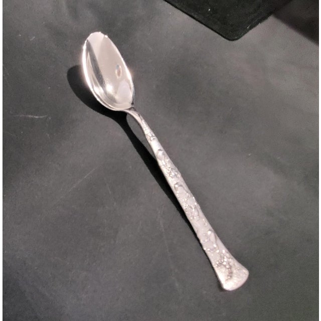Metal 1872 Tiffany & Co. Vine Gourd Pattern Sterling Silver Teaspoon 6 1/8" - a Pair For Sale - Image 7 of 12