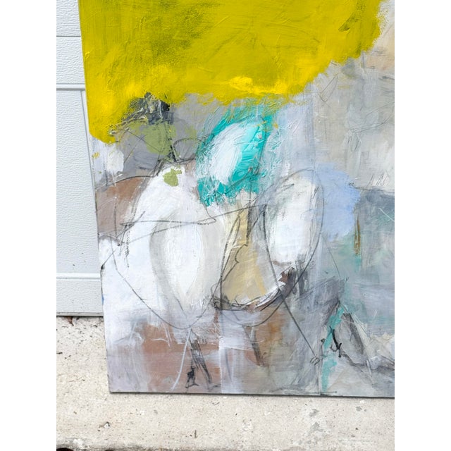 Lovely large abstract painting. Perfect to add a pop of color to any space. This is a pre-owned item so please see all...
