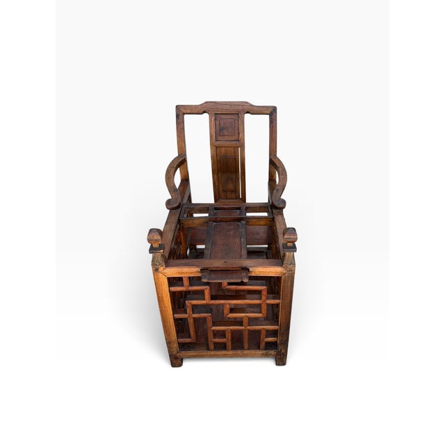 Antique Chinese Ming Style Child’s Chair. Seat height 5.5”