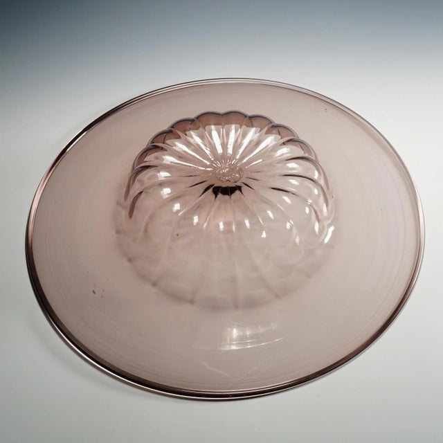Very Large Vetro Soffiato Glass Dish by Vittorio Zecchin for Venini Murano Ca. 1925 For Sale - Image 6 of 10