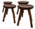 Brutalist Hammered Stools, 1950s, Set of 4 For Sale