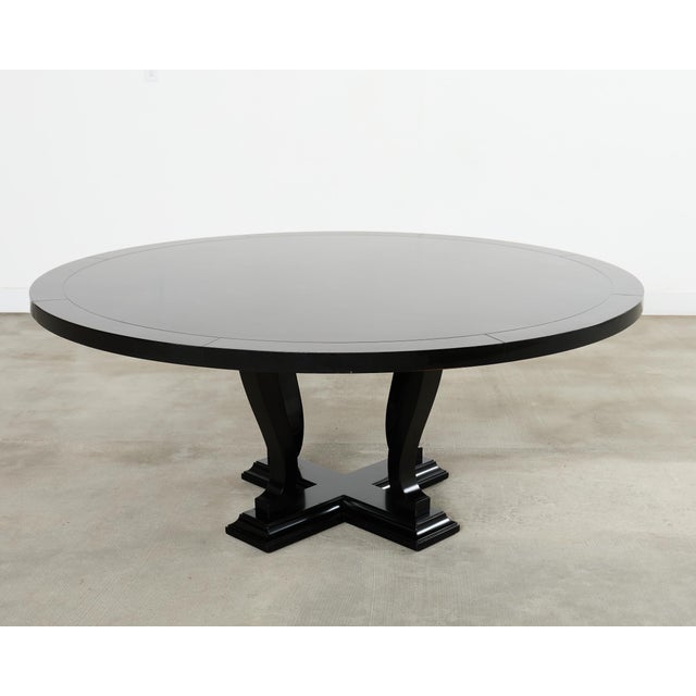 Ralph Lauren Ebonized Mahogany Round Basalt Dining Table For Sale - Image 11 of 18