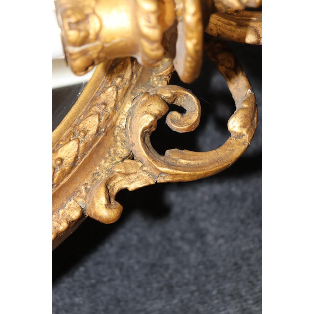 Gold Large Antique Giltwood English Georgian Mirrors with Lights - A Pair For Sale - Image 8 of 10