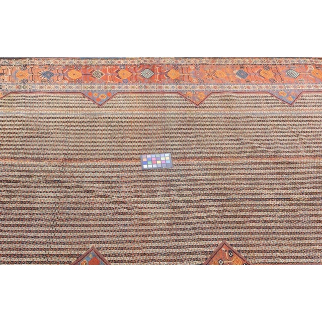 Antique Khamseh Rug 6'4'' x 15'9'' For Sale - Image 4 of 12