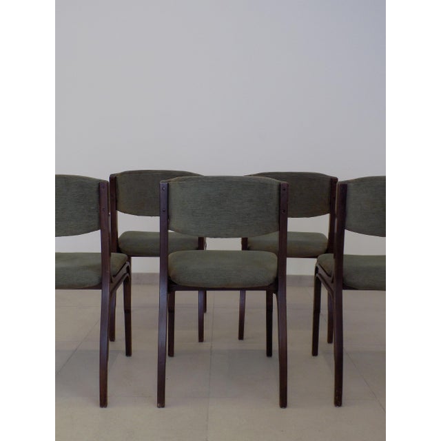 Chairs attributed to Gianfranco Frattini for Cantieri Carugati, 1960, Set of 5 For Sale - Image 3 of 6