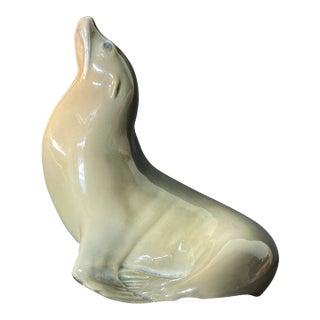 Vintage Royal Copenhagen Denmark Porcelain Sea Lion Seal Figurine For Sale