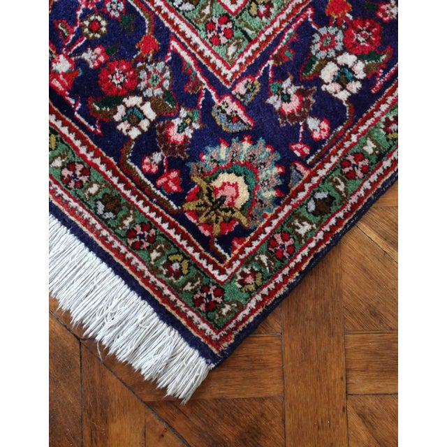 Wool rug with a pattern. Main material: cotton. Beautiful pattern with a central medallion and palmettes. Rich plant...