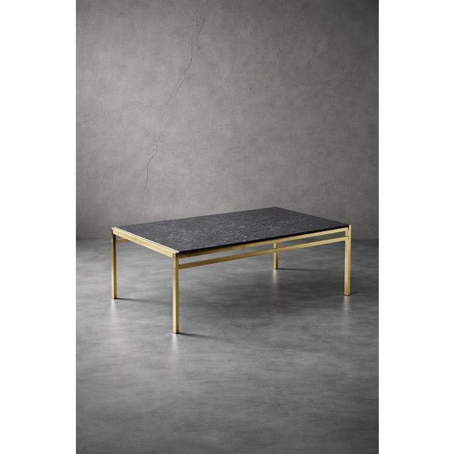 Mid-Century Italian Modern Brass Coffee Table with Stone Top, 1970s For Sale - Image 11 of 18