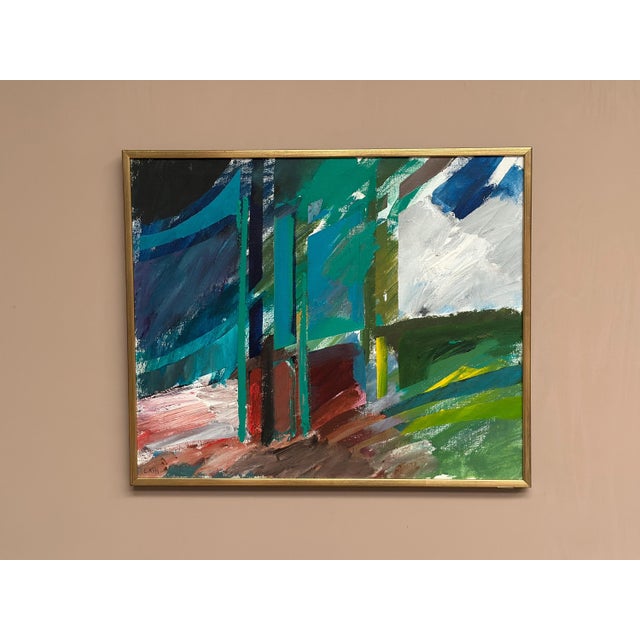 Carl Köhler, Abstract Motif, 1960s, Oil on Canvas, Framed For Sale - Image 4 of 12