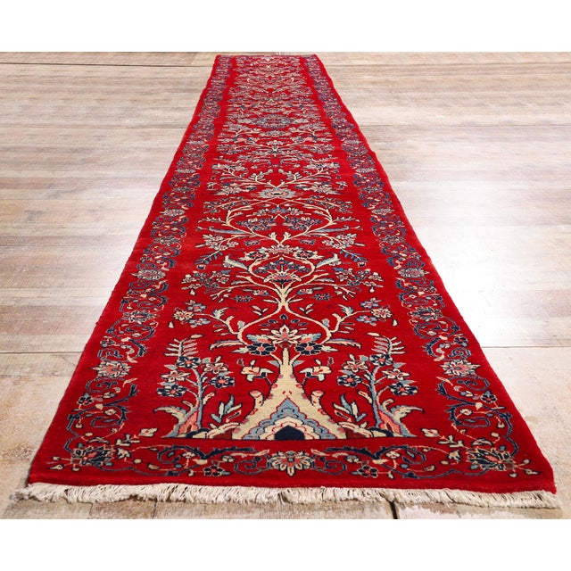 Antique Persian Sarouk Rug Runner, 02'09 X 19'09 For Sale - Image 9 of 10