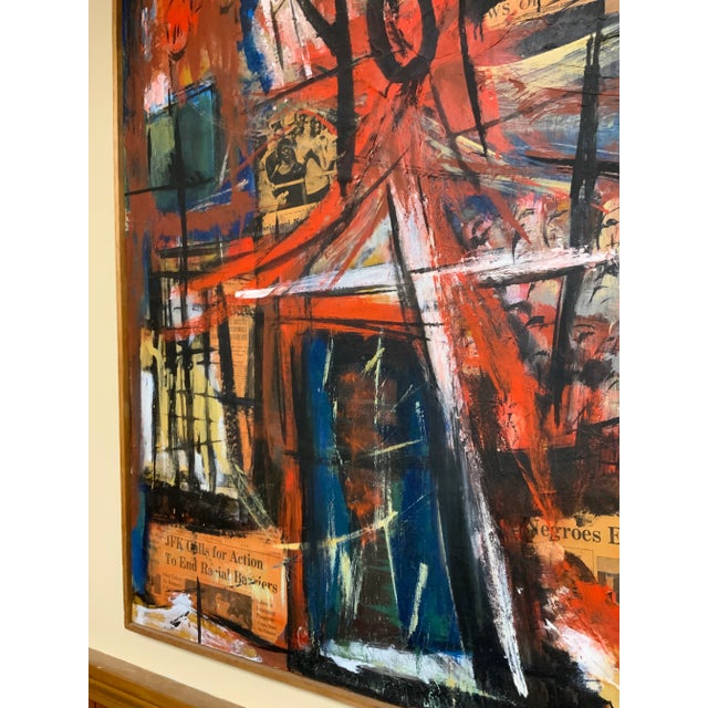 1960s 1963 “Oh Say Can You See” Original Oil Painting by Kenneth Forman, Framed For Sale - Image 5 of 9