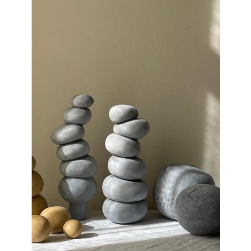 Modder Stacked Miracles Ceramic Sculpture by Françoise Jeffrey For Sale - Image 9 of 10