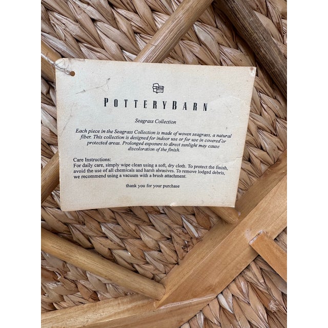 2000 - 2009 Pottery Barn Seagrass Collection Table For Sale - Image 5 of 5