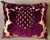 Italian Venetian Baroque cut velvet textile as a pillow. Deep purple / burgundy /red on a gold silk ground; finished with...