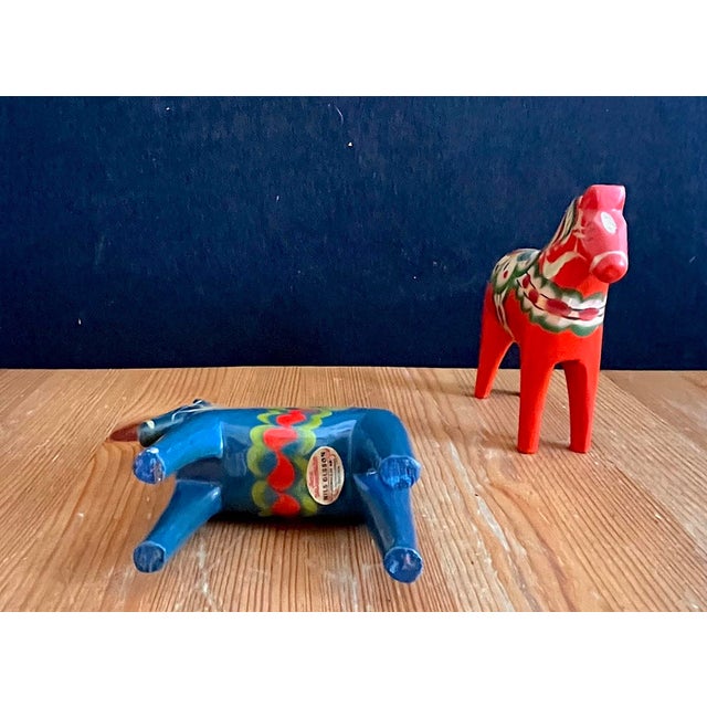 Vintage Swedish Dala Horse, 1960s, Set of 2 For Sale - Image 10 of 15