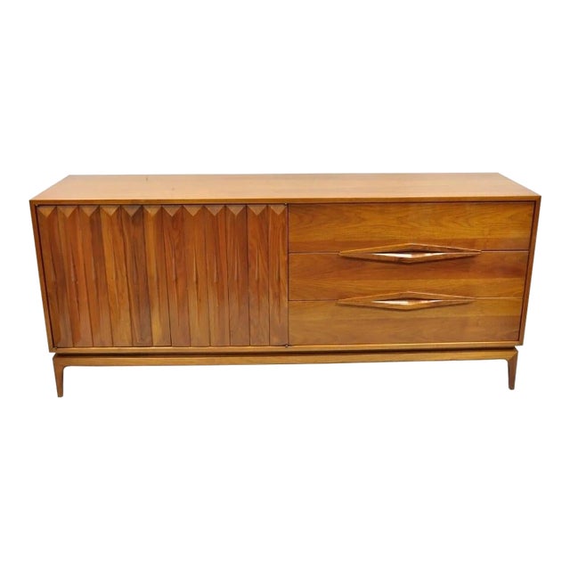 Albert Parvin for James Cameron Mid Century Modern Walnut Dresser Credenza For Sale