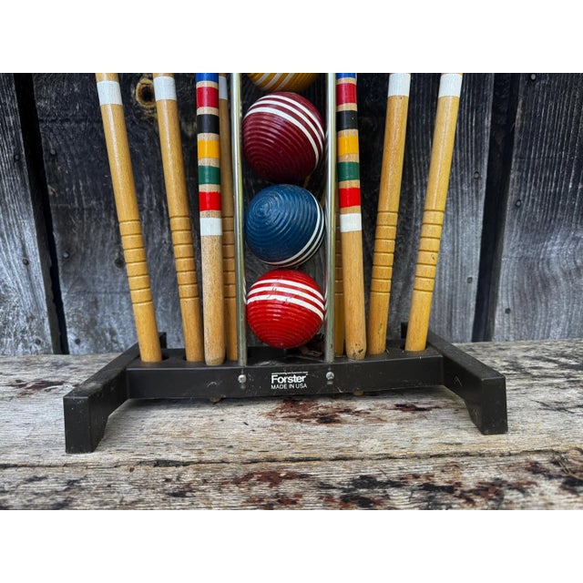 1980s Vintage Croquet Set - Croquet Set — Forster Croquet Set — Vintage Yard Games — Vintage Croquet For Sale - Image 5 of 6