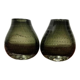 Pair of Mid-Century Modern Murano Vase/Bookends For Sale