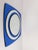 Vintage Italian Space Age Wall Mirror in Cobalt Blue Beveled and Mirrored Glass, 1970s For Sale - Image 4 of 13