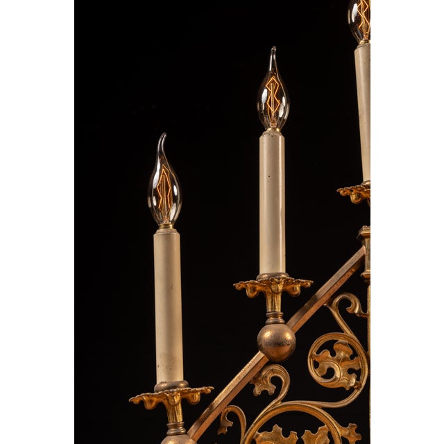Mid 20th Century Gothic Revival Five-Light Candelabra Table Lamp For Sale In Chicago - Image 6 of 10