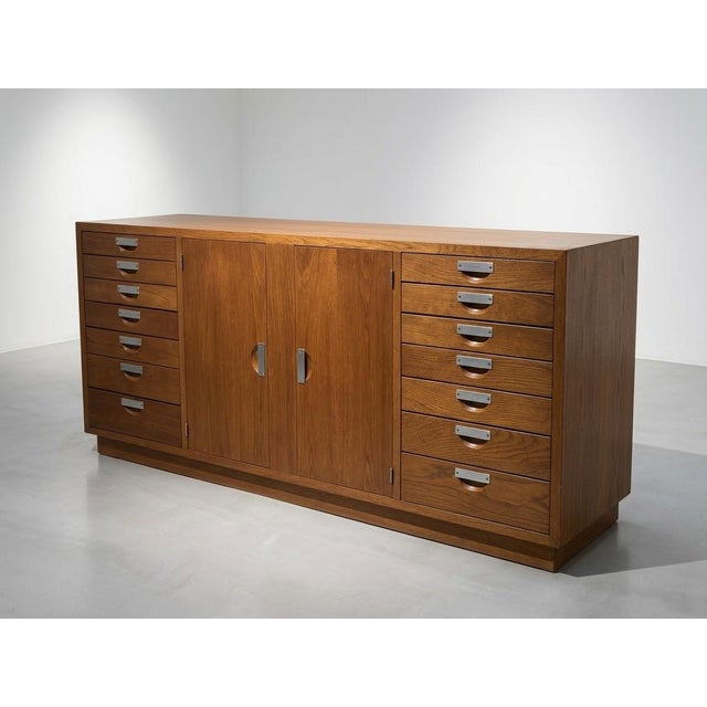Mid-Century Modern French Industrial Workshop Counter, 1950s For Sale - Image 3 of 4