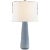 Athens Large Table Lamp in Polar Blue Crackle with Linen Shade Designer: Barbara Barry Height: 32.5" Shade Detail: 17" x...
