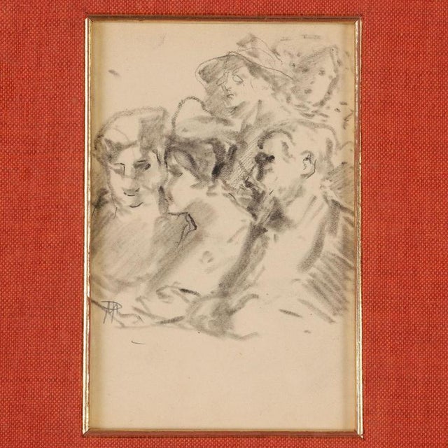 Pompeo Mariani, Genre Scene, Mixed Media on Paper, Framed For Sale - Image 3 of 10