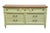 Rustic European Bassett Furniture Ticino Collection Cream Painted 57" Double Dresser W. Solid Cherry Top 238-96-237 For Sale - Image 3 of 13