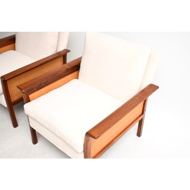 Brown Vintage Scandinavian Armchairs attributed to Knut Sæter for Vatne Mobler, 1960, Set of 2 For Sale - Image 8 of 11