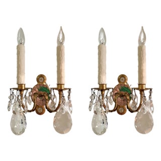 Pair of "Yves" Crystal Lighted Sconces by Thomas O’Brien for Visual Comfort For Sale