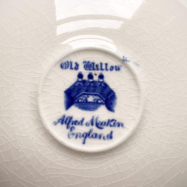 Antique English Blue Willow Transferware Trinket Dish by Alfred Meakin For Sale In Oklahoma City - Image 6 of 8