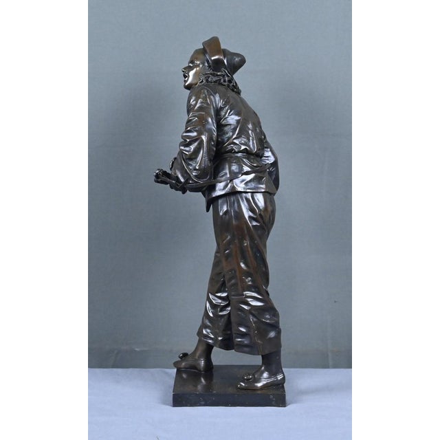 Late 19th Century Bronze By the Light of the Moon Sculpture from Bouret For Sale - Image 6 of 18