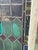 Antique Victorian Double Stained Glass Window Pink Blue Green Jeweled For Sale - Image 10 of 12