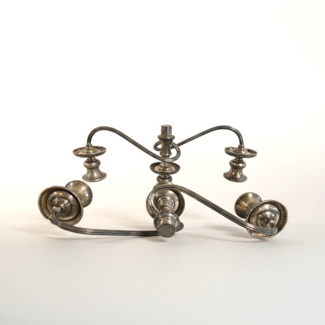 1960s Pair of Cartier Sterling Silver Candlesticks & Gorham Manufacturing Company Three-Light Candelabra For Sale In New York - Image 6 of 10