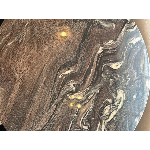 Italian Marble “Eye” End Tables Attributed to Roche Bobois - A Pair For Sale - Image 12 of 13