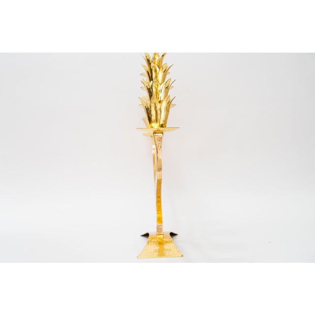 Metal Large Jewish Hammered Candelabra for 7 Candles, 1920s For Sale - Image 7 of 17