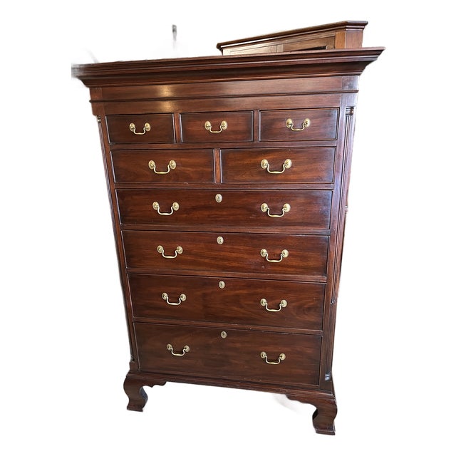 Late 20th Century Henkel-Harris New Market High Chest of Drawers For Sale
