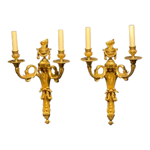 1900s Caldwell Gilt Bronze Sconces - A Pair