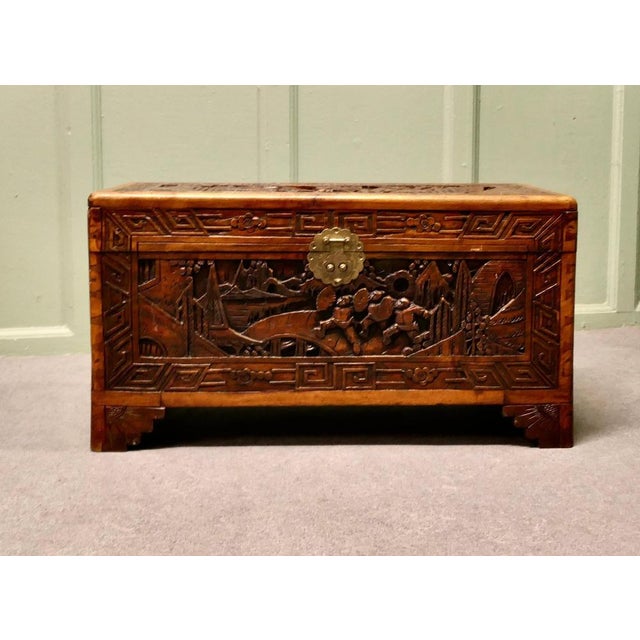 Petite Carved Camphor Wood Chest This Beautiful Little Carved Chest is made from Camphor Wood, for those of you who do not...