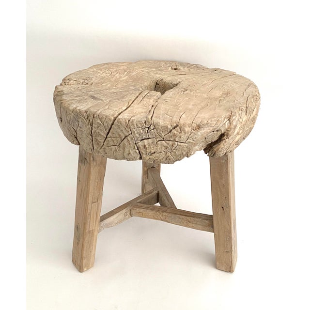 Antique Wood Wheel Side Table Chairish