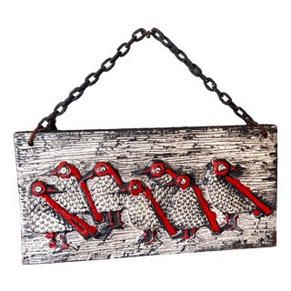 Ceramic Wall Plaque by Marianne Starck for Michael Andersen, Denmark, 1960 For Sale